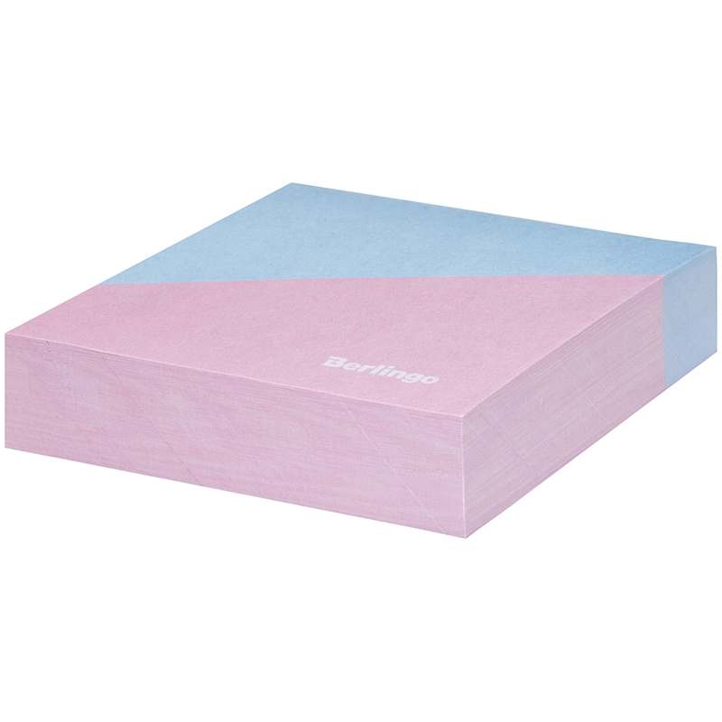 Блок для записи декоративный на склейке Berlingo Haze 8,5*8,5*2, розовый/голубой, 200л.