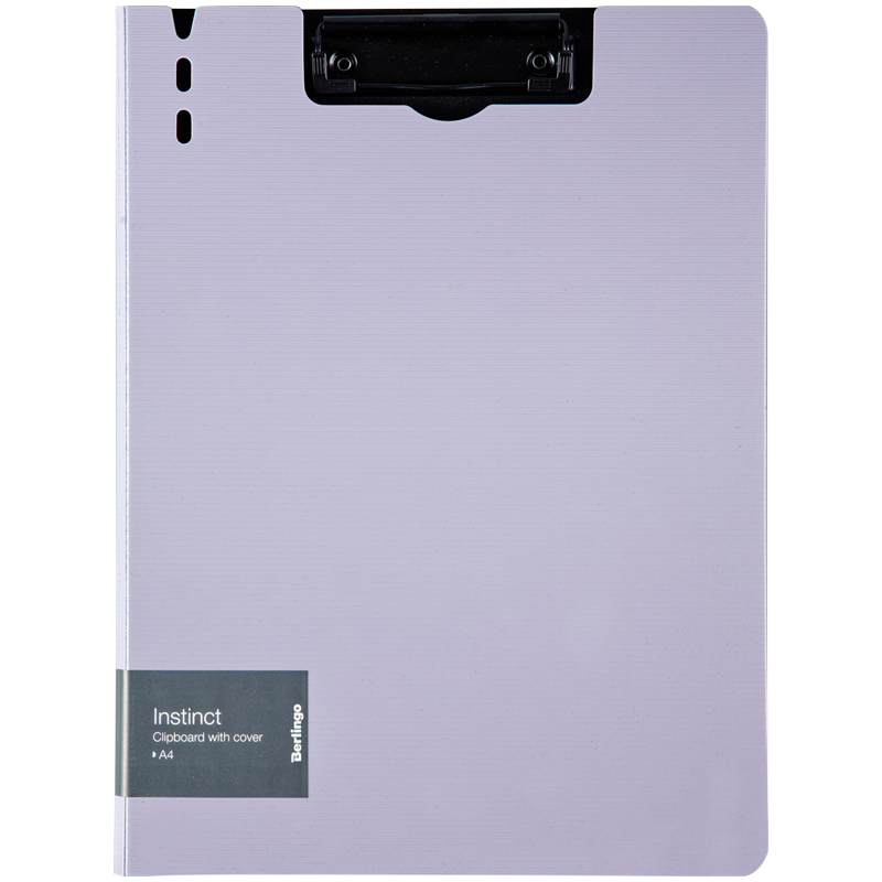 Папка-планшет с зажимом Berlingo Instinct A4, пластик (полифом), лаванда/черный