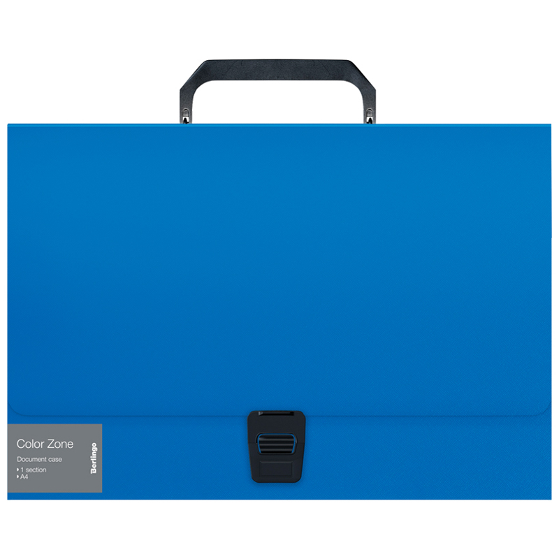 Папка-портфель 1 отделение Berlingo Color Zone А4, 330*230*35мм, 1000мкм, синяя