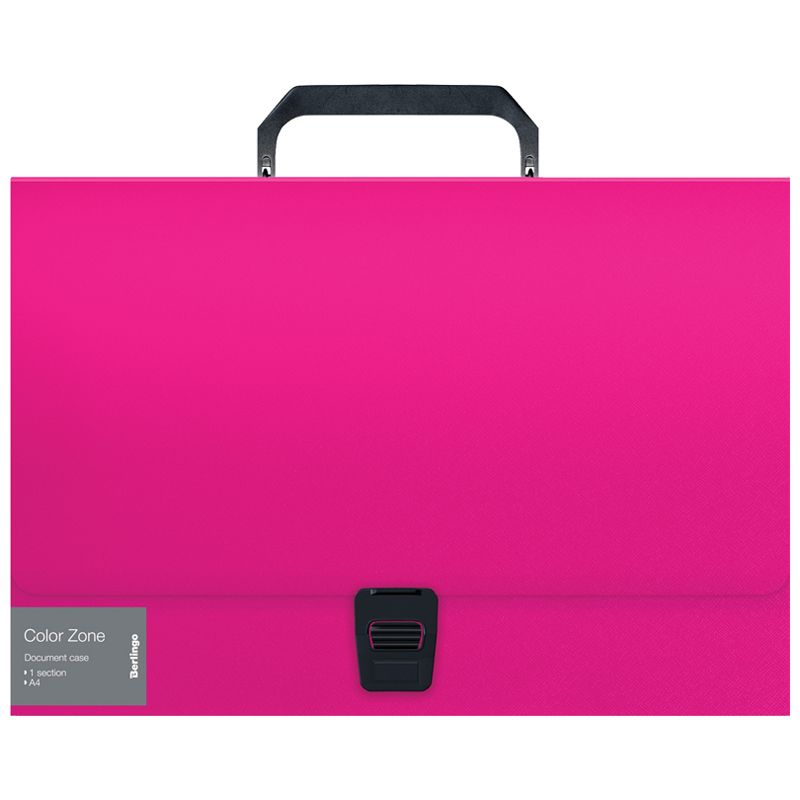 Папка-портфель 1 отделение Berlingo Color Zone А4, 330*230*35мм, 1000мкм, розовая