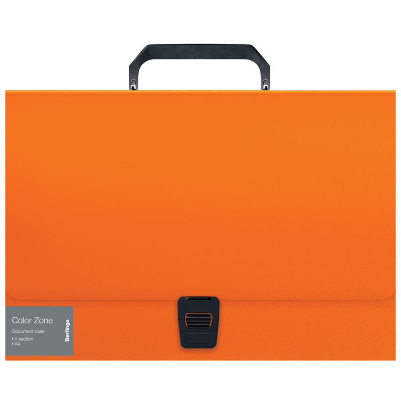 Папка-портфель 1 отделение Berlingo Color Zone А4, 330*230*35мм, 1000мкм, оранжевая