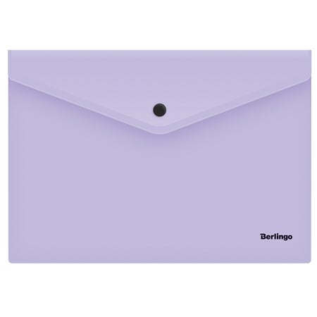 Папка-конверт на кнопке Berlingo Instinct, А4, 180мкм, лаванда