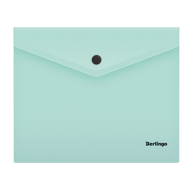 Папка-конверт на кнопке Berlingo Instinct, А5+, 180мкм, мятный