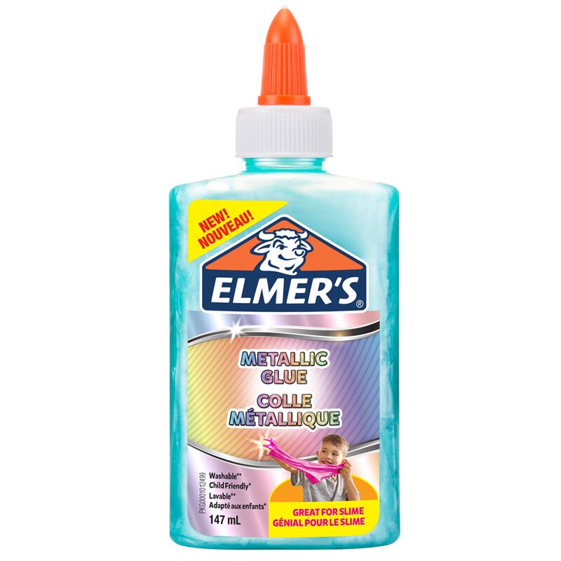 Клей для слаймов Elmers Metallic Glue, 147мл, бирюзовый, металлик