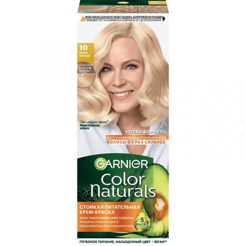 Крем-краска стойкая Garnier Color Naturals для волос, 10 Белое солнце, 112 мл