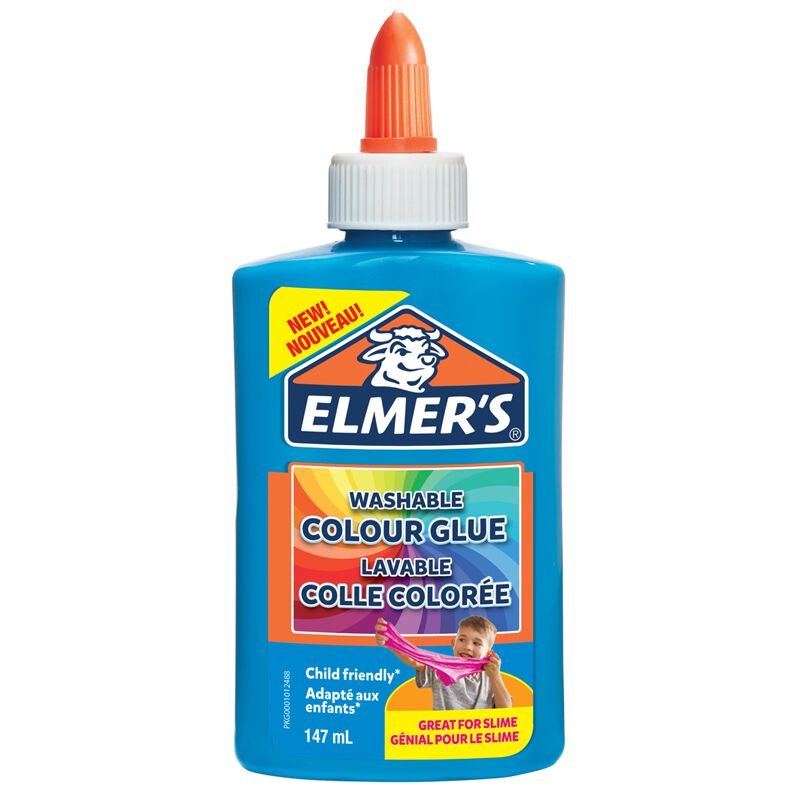 Клей для слаймов Elmers Colour Glue, 147мл, синий, непрозрачный