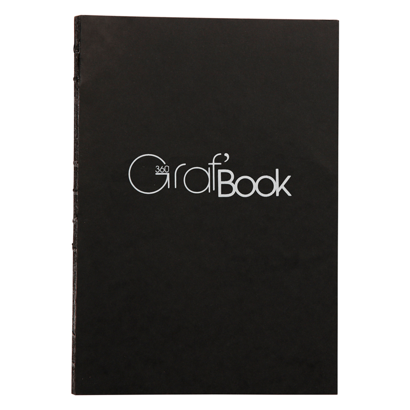 Скетчбук 100л. А5 на сшивке Clairefontaine Graf Book 360°, 100г/м2