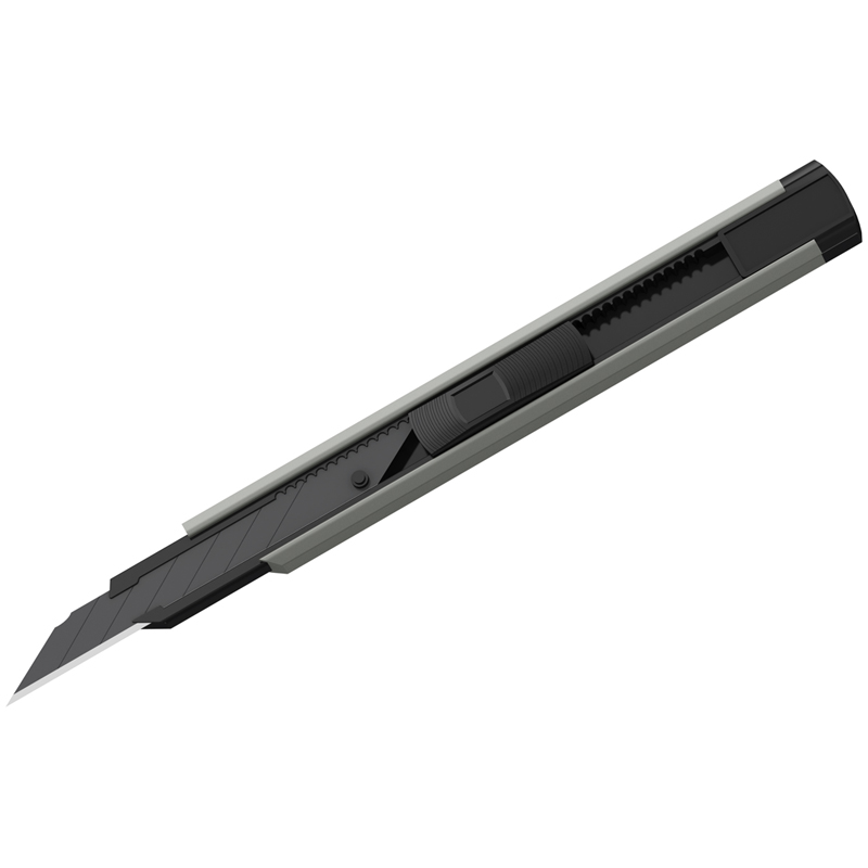Нож канцелярский 9мм Berlingo Power TX, auto-lock, металлический корпус + лезвия сменные 5шт., PET бокс