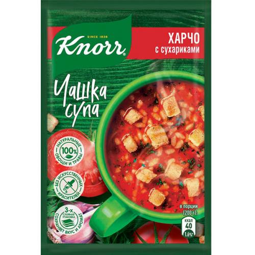 Суп быстрого приготовления Knorr Чашка супа Харчо с сухариками, 13.7 г