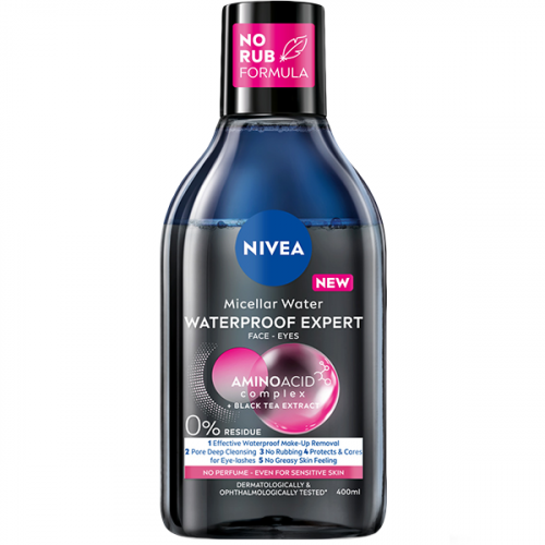 Вода мицеллярная Nivea для снятия стойкого макияжа, 400 мл