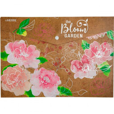 Папка-конверт А4 на кнопке 180мкм Bloom Garden