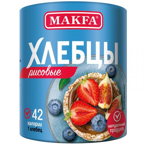 Хлебцы Makfa круглые рисовые хрустящие зерновые, 100 г