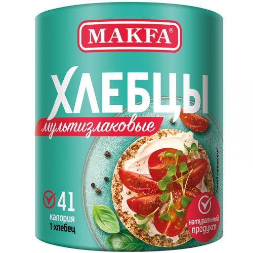 Хлебцы Makfa круглые мультизлаковые хрустящие зерновые, 100 г