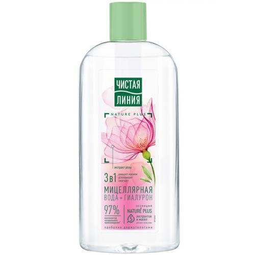 Вода мицеллярная Чистая линия 3 в 1 для всех типов кожи, 400 мл