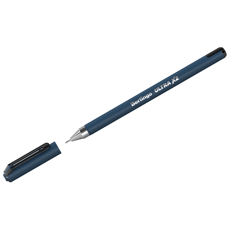 Ручка шариковая Berlingo Ultra X2 черная, 0,7мм, игольчатый стержень