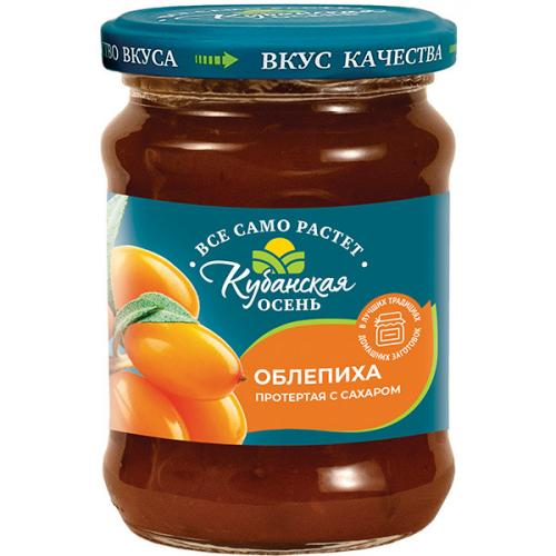 Облепиха Кубанская осень протертая с сахаром, 280 г