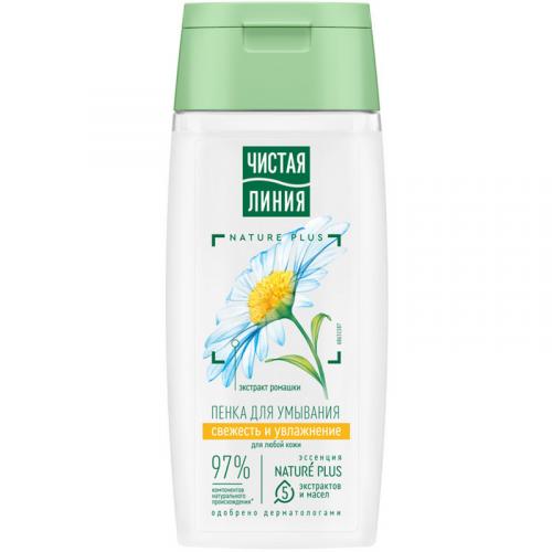 Пенка для умывания Чистая линия Свежесть и увлажнение для всех типов кожи, 100 мл