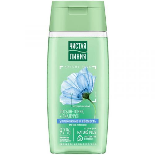 Лосьон-тоник Чистая линия Увлажнение и свежесть для всех типов кожи, 100 мл