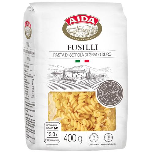 Макаронные изделия Aida Fusilli Спираль, 400 г