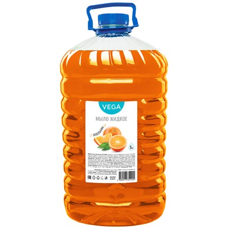 Мыло жидкое Vega Апельсин 5л ПЭТ