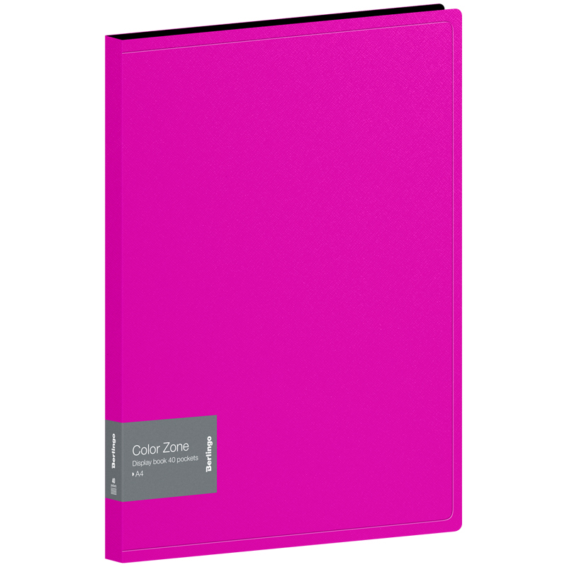 Папка с 40 вкладышами Berlingo Color Zone, 21мм, 1000мкм, розовая