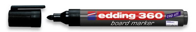 Маркер для досок Edding e-360/1 cap off, черный, 1.5-3 мм