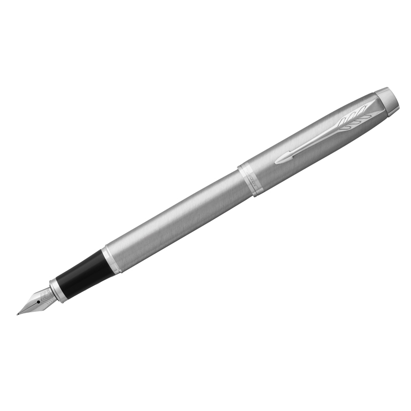 Ручка перьевая Parker IM Essential Stainless Steel CT черная, 0,8мм, подарочная упаковка