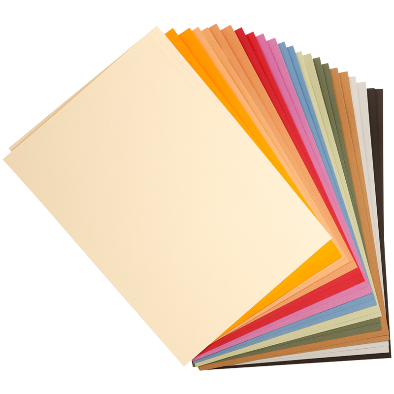 Цветная бумага 500*650мм., Clairefontaine Tulipe, 24л., 160г/м2, пастельные оттенки, легкое зерно