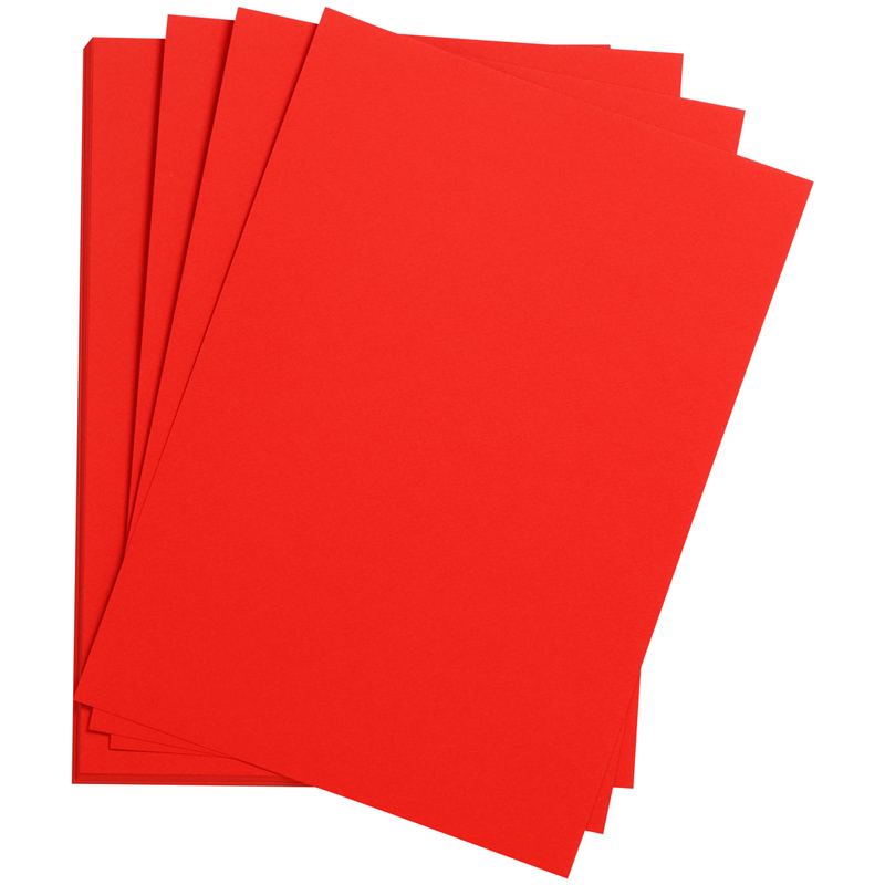 Цветная бумага 500*650мм., Clairefontaine Etival color, 24л., 160г/м2, маковый, легкое зерно, хлопок