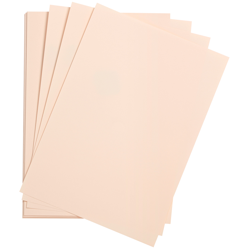 Цветная бумага 500*650мм., Clairefontaine Etival color, 24л., 160г/м2, бледно-розовый, легкое зерно, хлопок