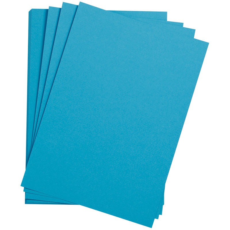 Цветная бумага 500*650мм., Clairefontaine Etival color, 24л., 160г/м2, бирюзовый, легкое зерно, хлопок