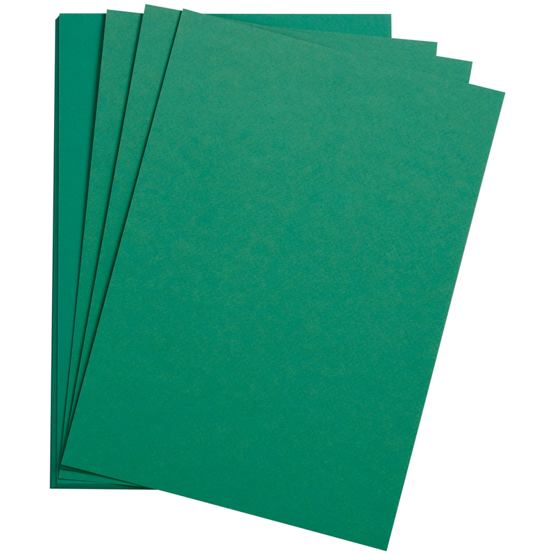 Цветная бумага 500*650мм., Clairefontaine Etival color, 24л., 160г/м2, темно-зеленый, легкое зерно, хлопок