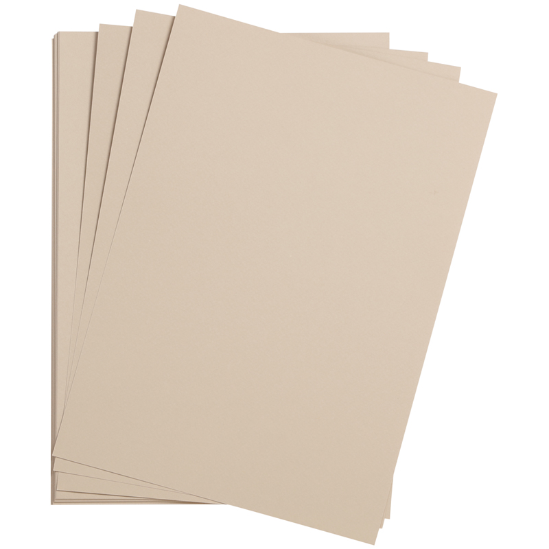 Цветная бумага 500*650мм., Clairefontaine Etival color, 24л., 160г/м2, светло-серый, легкое зерно, хлопок