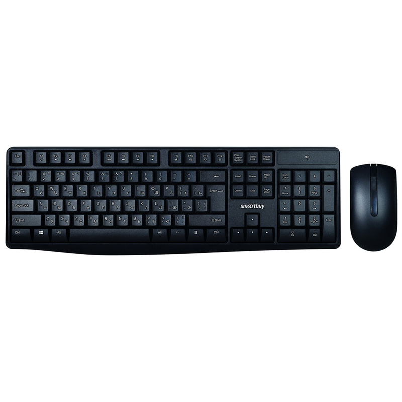 Комплект беспроводной клавиатура + мышь Smartbuy ONE 207295AG, мультимедийный, USB, черный
