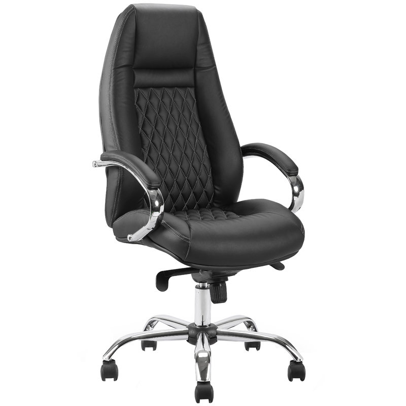 Кресло руководителя Helmi HL-ES11 Сonvince, повышенной прочности, экокожа черная, мультиблок, до 250кг