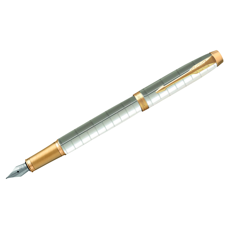 Ручка перьевая Parker IM Premium Pearl GT синяя, 0,8мм, подарочная упаковка
