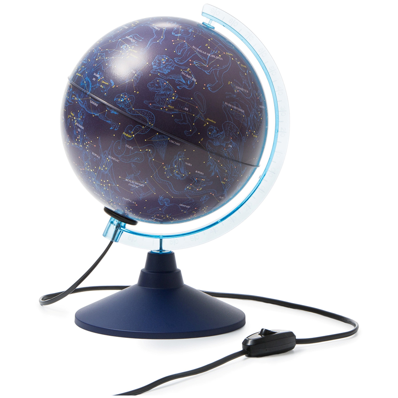 Глобус Звездного неба Globen, 21см, с подсветкой от сети на круглой подставке