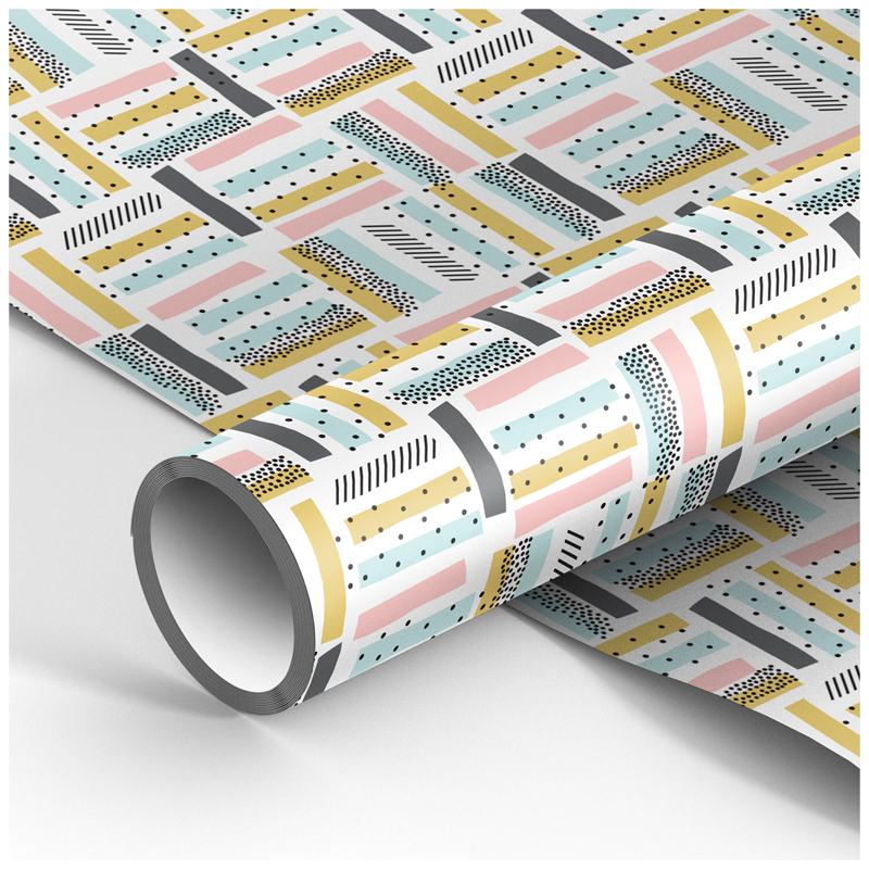 Упаковочная бумага глянц. 70*100см, MESHU Pattern, 90г/м2