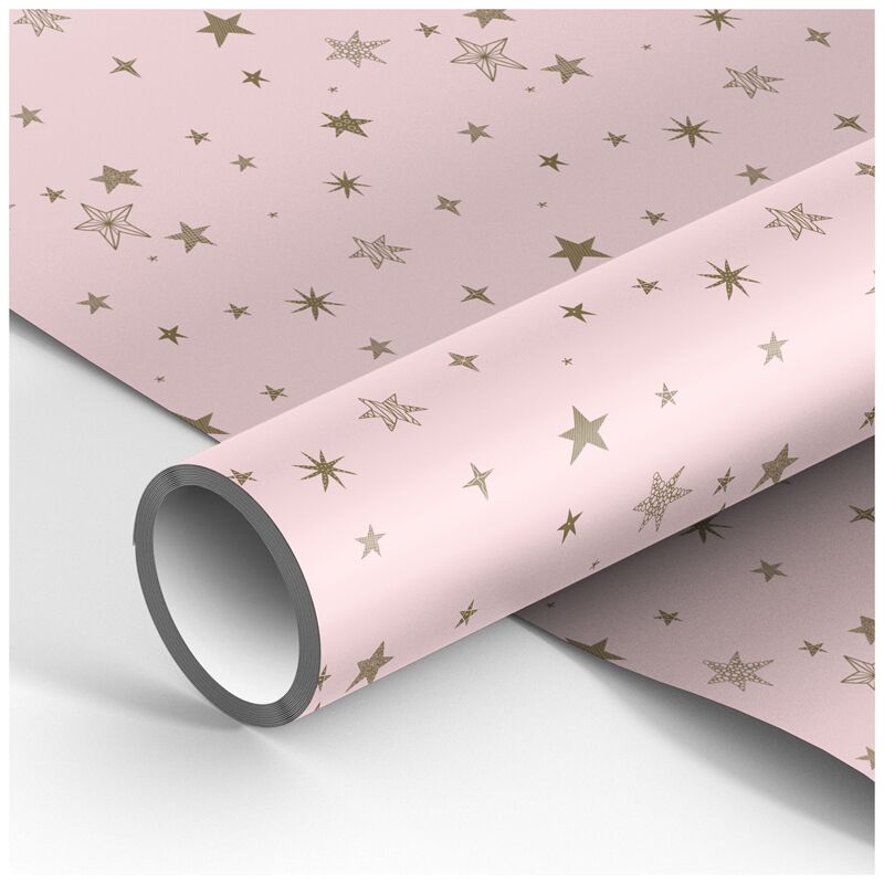 Упаковочная бумага глянц. 70*100см, MESHU Stars, 90г/м2