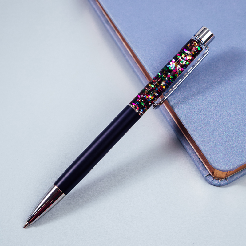Ручка шариковая автоматическая MESHU Black sand синяя, 1,0мм