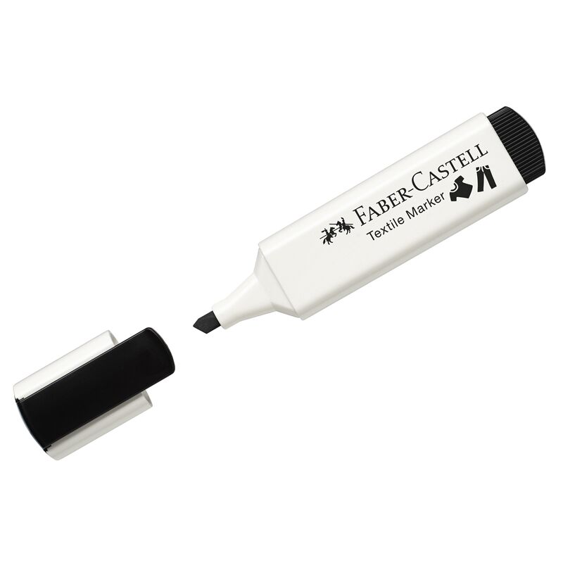 Маркер перманентный для ткани Faber-Castell Textile черный, 1-5мм
