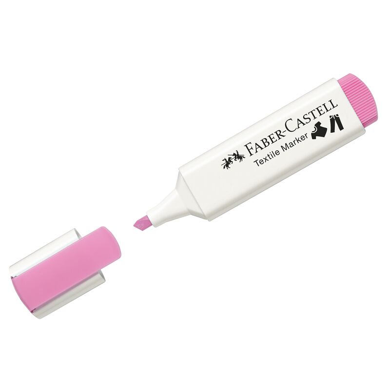 Маркер перманентный для ткани Faber-Castell Textile розовый, 1-5мм