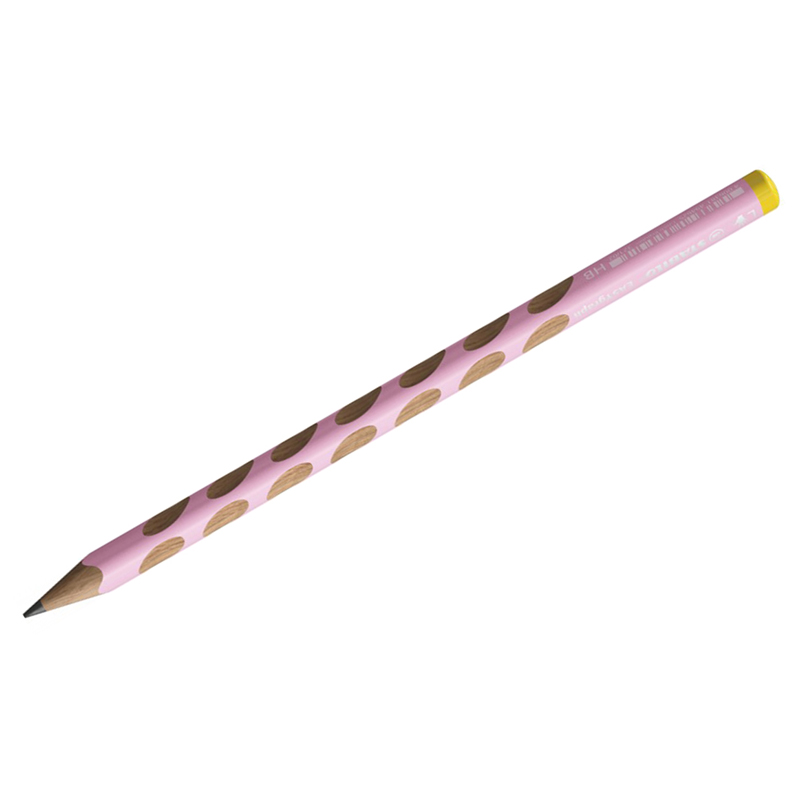 Карандаш ч/г Stabilo Easy graph HB, трехгранный, с углублением для пальцев, для левшей, цвет пастельный розовый