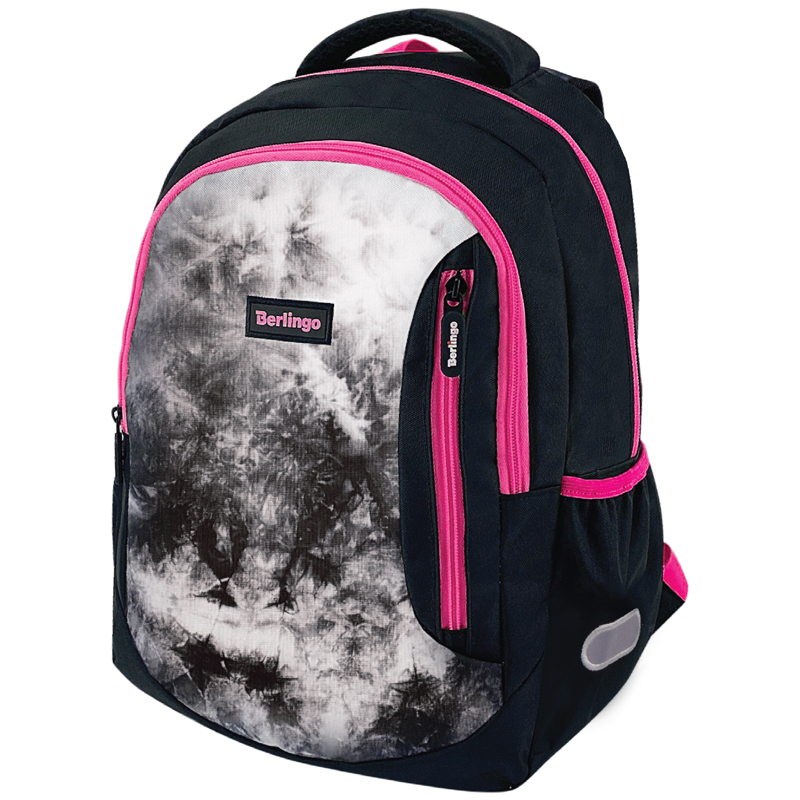 Рюкзак Berlingo Boom Black-pink style 38,5*29*12см, 2 отделения, 3 кармана, анатомическая ЭВА спинка