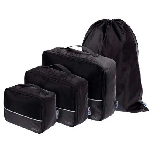Дорожный набор сумок noJumble 4 в 1 черный