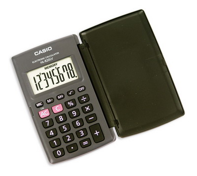 Калькулятор CASIO карм.HL820LV 8р книжкакрупн.дисп.(BK-S-GP,BK-W-GP)      