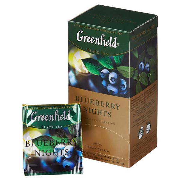 Чай Greenfield Blueberry nights черный со вкусом черники,25пак 0996-10-1