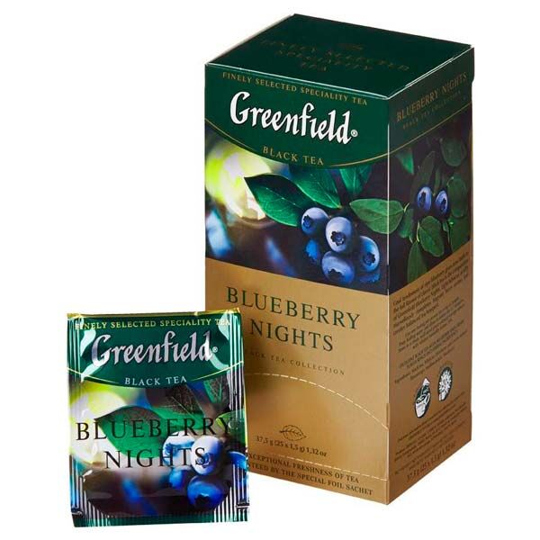 Чай Greenfield Blueberry nights черный с черникой (25 пакетиков)
