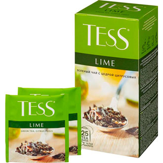 Чай TESS Лайм зелёный, 25 пакетиков