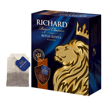 Чай черный RICHARD Royal Kenya Кенийский байховый, 100 пакетиков
